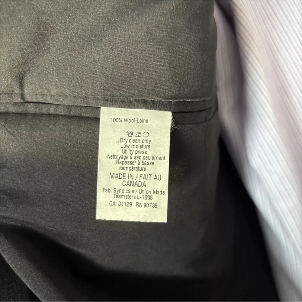 Lauren Ralph Lauren Men's 2 Button Wool Blazer Size 44L Gray Striped